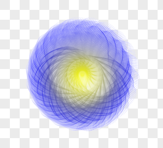 渐变抽象球体与曲线高清图片