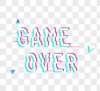 电音故障风gameover图片