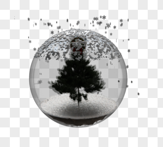 圣诞节雪花玻璃球图片