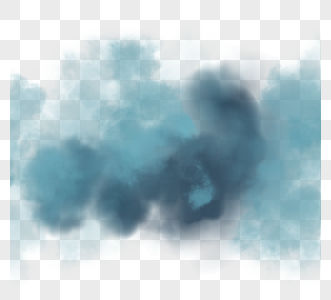 颗粒风格蓝色浓烟烟雾图片