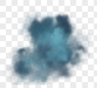 颗粒风格浓烟蓝色团雾图片