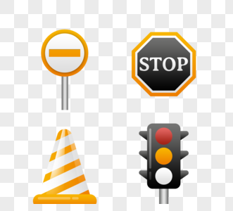 交通标志路牌元素图片