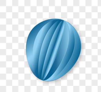 扁平装饰热气球蓝色图片