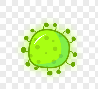 绿色圆形病毒病菌可爱病毒图片