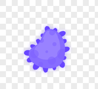 紫罗兰色病毒3d病毒高清图片