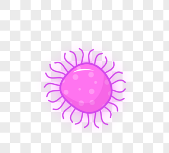 紫色圆形病毒病菌细菌图片