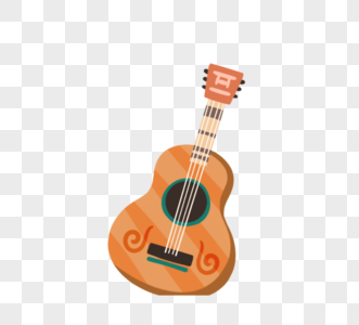 五月五日节橙色吉他图片