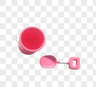 粉色水桶铲子玩具高清图片