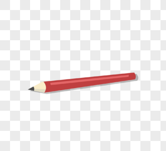 红色铅笔文具美术铅笔图片