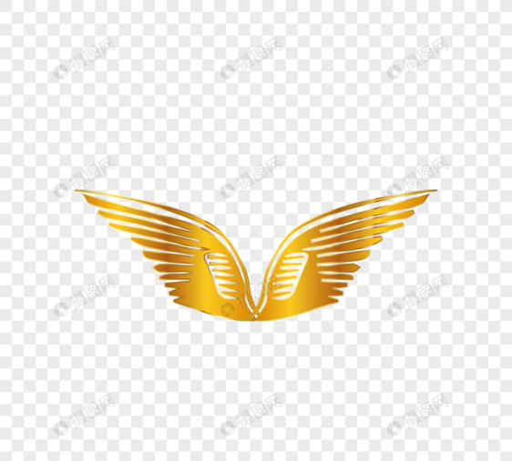 金色翅膀金色金属羽毛图片