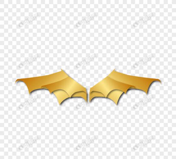金色金属蝙蝠翅膀图片