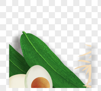 端午节棕叶装饰图案鸭蛋图片