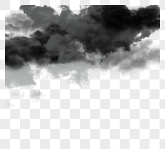 厚重质感手绘黑色云层图片