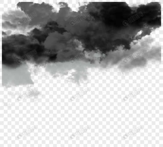 厚重质感手绘黑色云层图片