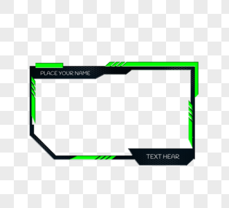 绿色创意感手绘twtich实时流边框高清图片