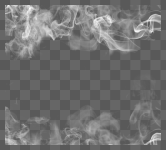 白色烟雾创意感手绘边框图片
