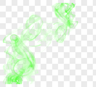 抽象绿色漂浮烟雾效应图片