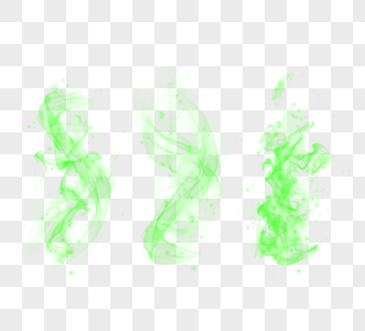 飘渺绿色水墨烟雾效应图片