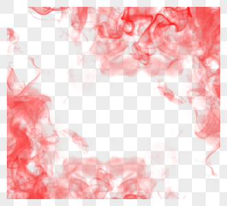 漂浮红色悬浮烟雾边框图片