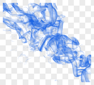 飘渺蓝色烟雾扩散图片