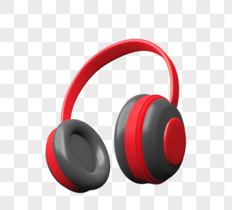 红灰色3d耳机图片