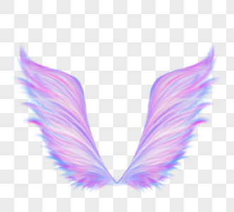梦幻色紫色飞翔翅膀图片
