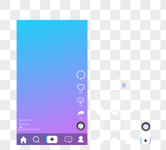 社交媒体短视频界面图片