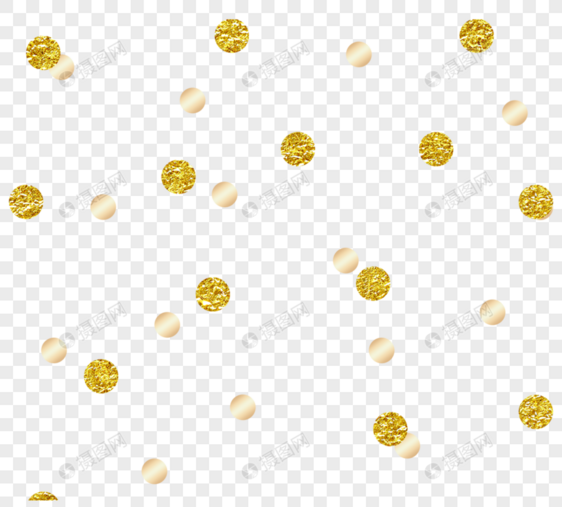 金色飘浮小圆点节日装饰图片