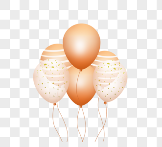 生日气球金色粉末图片