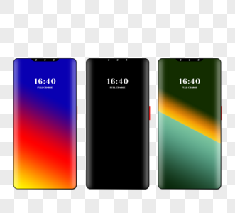 3d彩色通讯智能手机元素图片