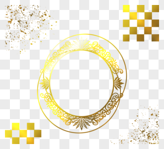 金色花纹抽象风格光圈图片