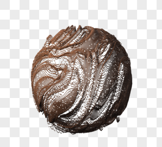 褐色抽象扭曲球体图片