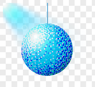 蓝色光线迪斯科球图片