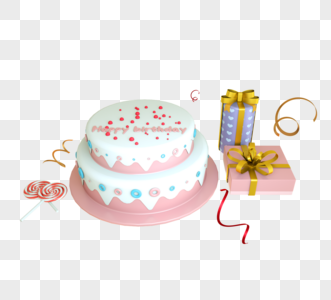 生日装饰蛋糕图片