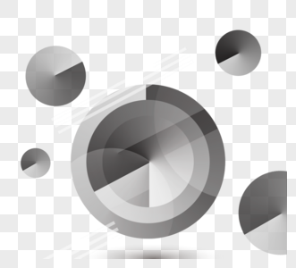 灰色抽象圆形几何图形图片