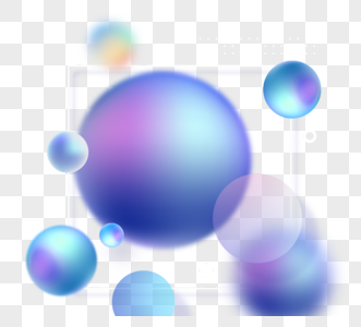 球体几何渐变元素图片