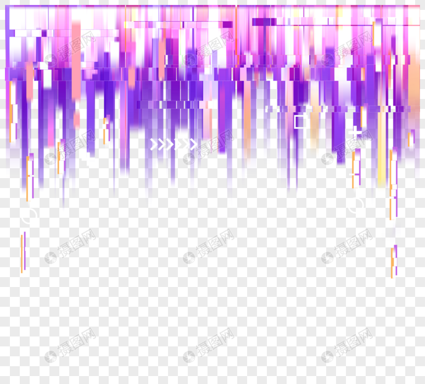 抖音风格动感故障边框图片