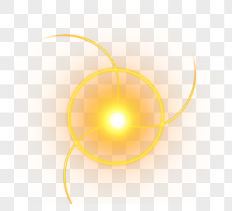 螺旋形黄色渐变太阳光亮环图片