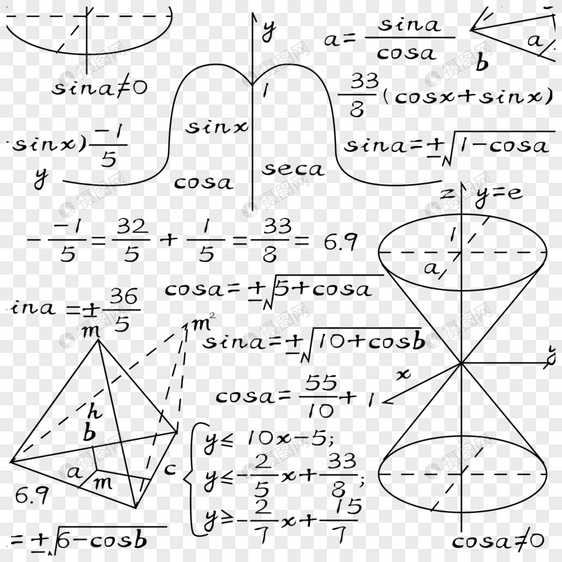 数学方程式公式模板图片