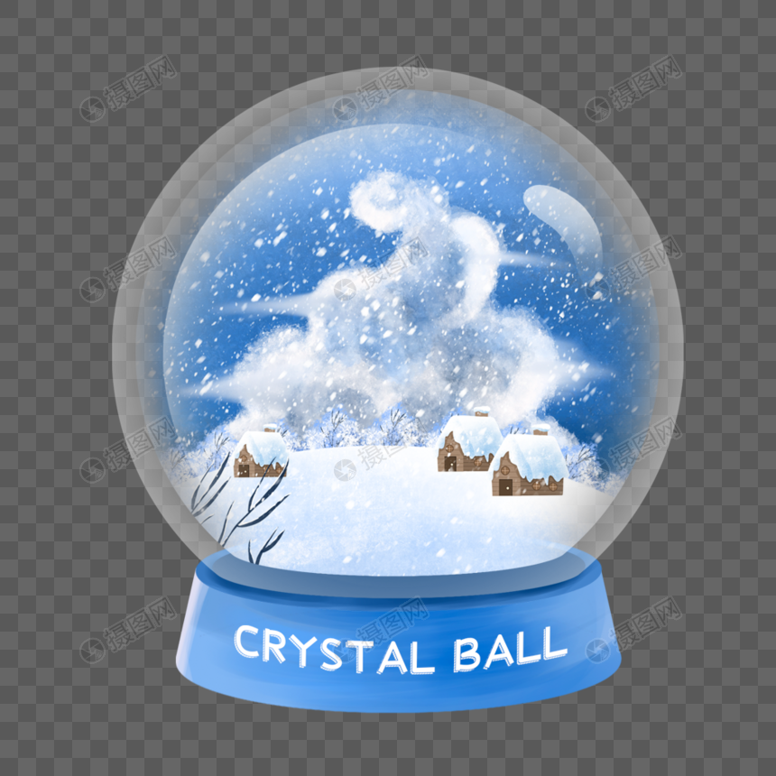 水晶球里的冬天图片