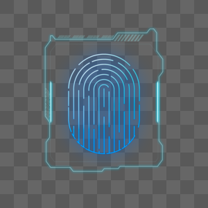 科技感指纹录入指纹高清图片