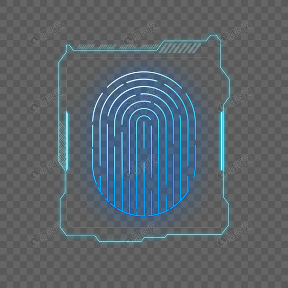 科技感指纹图片