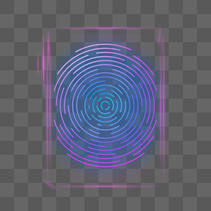 紫色科技感指纹高清图片