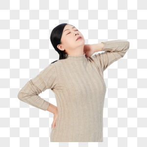 中年女性颈椎疼痛图片