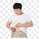 胰岛素注射的肥胖儿童图片