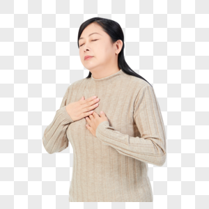 中年女性胸口疼痛图片