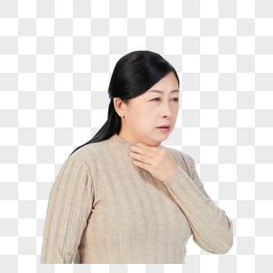 中年女性嗓子疼图片