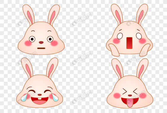 小兔子表情包图片
