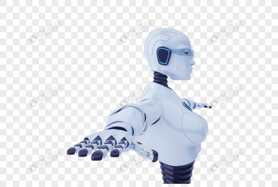 智能机器人伸开手臂图片