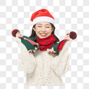 圣诞冬季装扮可爱清纯美少女高清图片